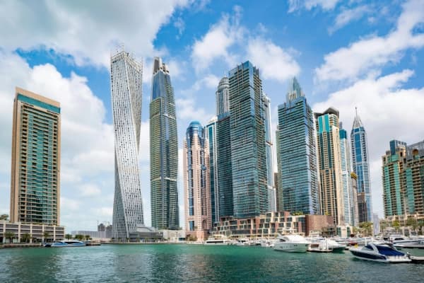 A modern cityscape of Dubai, a hero image for studying in Dubai.